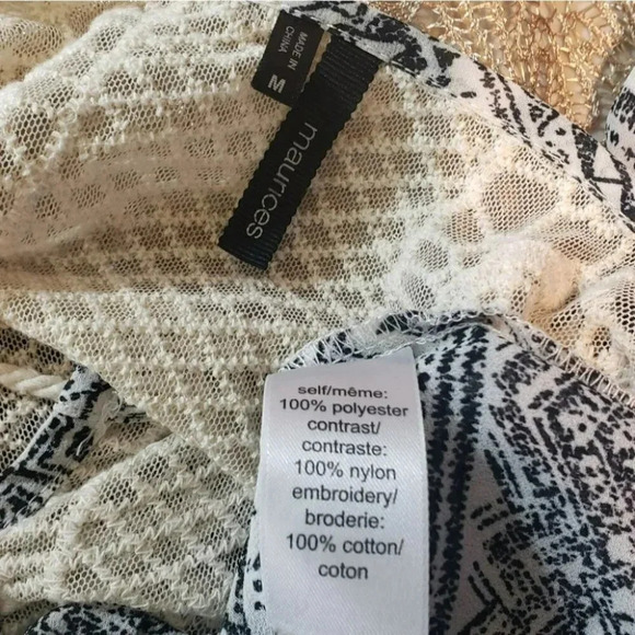 Maurices M Boho blk/white tunic‎ - Picture 5 of 5